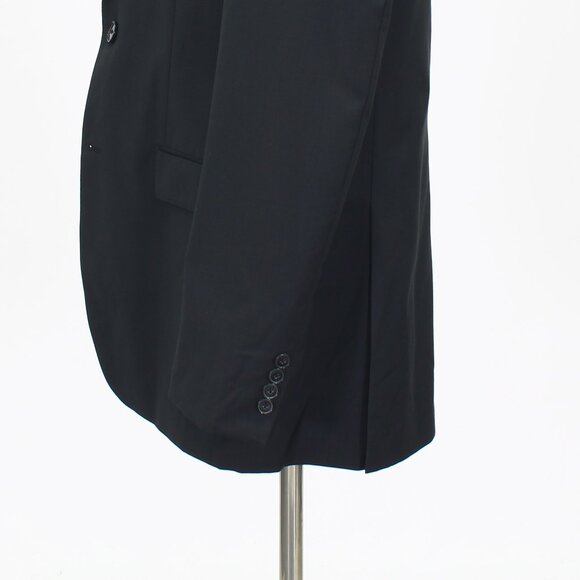 Hugo Boss 42L Black Solid 2-Button Sport Coat Blazer Jacket T797 - Picture 6 of 11